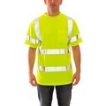 Tingley Job Sight&153; Class 3 Short Sleeve T-Shirt, Pullover, Lime, Polyester, 4XL S75322.4X